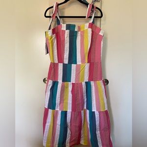 Color block spring/summer dress with tie straps - Emily and Fin US 14